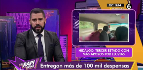 Entregan más de 100 mil despensas en Hidalgo tras lluvias