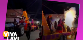 Carro explota durante desfile de Día de Muertos