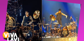 Alex González, integrante de Maná, sufre caída en show