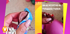 Mujer encuentra aguja en dulce de halloween de su hijo