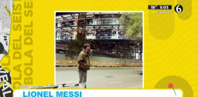 Lionel Messi vista el Camp en Barcelona