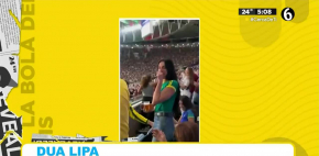 Dua Lipa sorprende en partido en el Maracaná