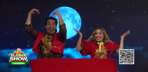 Con magia navideña, Deni y Emilio sorprenden con su performance navideño
