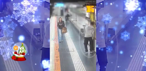 Mujer salva a hombre de morir en vías del metro