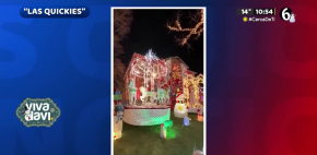 Casa sorprende con decoración navideña