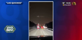 Santa Claus pierde el control de su trineo