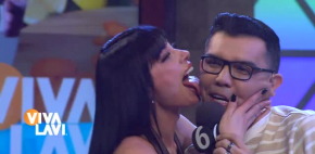 Ruby González le daun beso de gato a Ángel Castro y Carlos Posadas