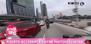 Automóvil causa fuerte accidente de motociclista