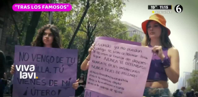 Famosas acuden a la marcha del 8M