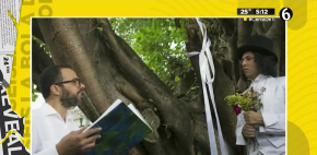 Richard Torres se casa con un árbol