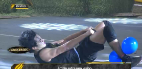 Emilio sufre fuerte lesión en plena dinámica