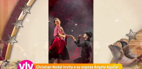Christian Nodal invita a su esposa a cantar durante su concierto