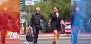 Mujer causa polémica por 'pasear' a hombre encadenado