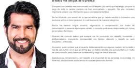 Arturo Carmona niega haber vendido entrevista a Elisa Beristain