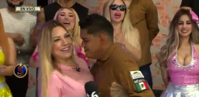 Guille 'El Guardia' intenta robarle un beso a Nataly