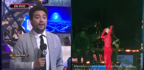 Se le sale el anillo de compromiso a Yuridia en concierto