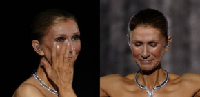 Celine Dion sufre caída durante concierto en París