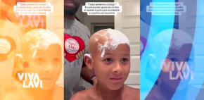 Niño se rapa para apoyar a su primo con leucemia