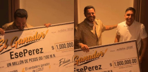 Eduin Caz le regala un millón de pesos a Ese Pérez