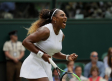 Serena Williams calienta con su hija previo al juego de dobles mixtos con Andy Murray