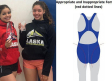 Nadadora colegial es castigada porque su trasero se salía del traje de baño