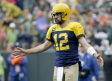 Aaron Rodgers, frustrado por el accionar de la ofensiva de Green Bay