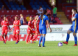 Las jugadoras de Tigres Femenil si se detuvieron en el partido ante Veracruz