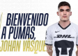 Johan Vásquez es nuevo jugador de Pumas