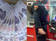 Policía encuentra billetes de 500 en cajero y lo devuelve