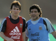 Messi le desea a Maradona 
