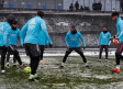 El Real Madrid llega a Pamplona tras complicaciones por tormenta de nieve