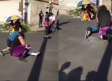 Luchador agrede y lanza al suelo a un niño por abrazarlo en una función