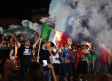 Italianos celebran en las calles su pase a la final de la Eurocopa