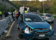Joven pierde el control de vehículo y choca contra muro en avenida Rogelio Cantú