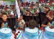 VIDEO: Niño se hace viral por la reacción al momento de partir el pastel