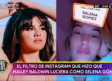 Filtro de Instagram que hizo que Hailey Baldwin luciera como Selena Gómez