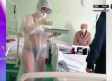 Enfermera atiende a pacientes del Covid-19 en lencería