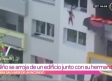 VIDEO: Niños se salvan de morir tras incendiarse su edificio