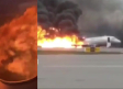 Pasajero graba el momento en que avión prende en llamas; hay 41 muertos
