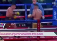 Fallece boxeador argentino tras pelea