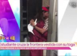 Estudiante cruza la frontera vestida con su toga para abrazar a su papá que fue deportado