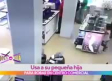 Usa a su hija para robar en centro comercial