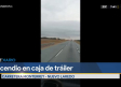 Se incendia tráiler en la carretera Monterrey-Nuevo Laredo