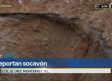 Obras inconclusas provocan socavón en colonia El Uro
