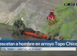 Después de 12 horas, rescatan a hombre que cayó en el arroyo Topo Chico