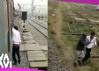 Pasajeros golpean a presunto ladrón en tren e impiden que escape