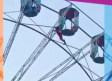 Menor queda suspendida de rueda de la fortuna en parque