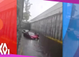 Ofelia Cano se queda atrapada en inundación dentro de su auto