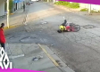 Perro 'atropella' a motociclista y se fuga