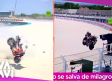 Camarógrafo se salva de milagro tras accidente de moto